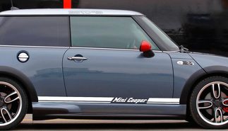Mini Cooper Rally Turbo 2000-2015 Calcomanías de panel Side Checkered Rocker Stripes