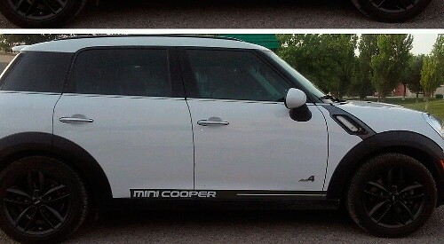 Calcomanía de vinilo lateral con franjas de acento para MINI Cooper 2002-2015