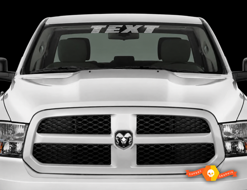 Texto Personalizado Vinilo Decorativo Adhesivo para Parabrisas Delantero de 30 Pulgadas para Dodge / Ram
