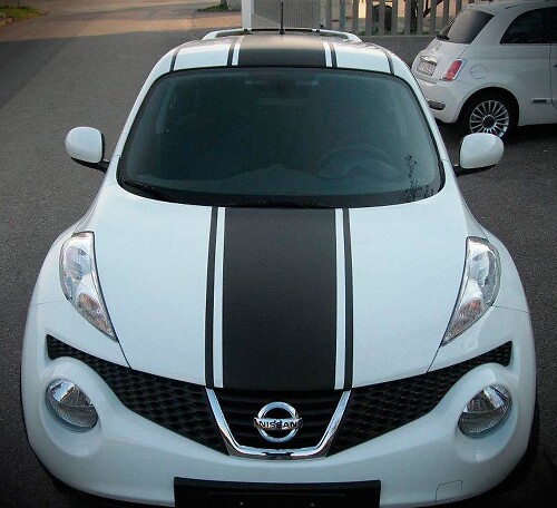 Kit de Vinilo con Franjas de Carreras para Capó, Techo y Maletero para Nissan Juke