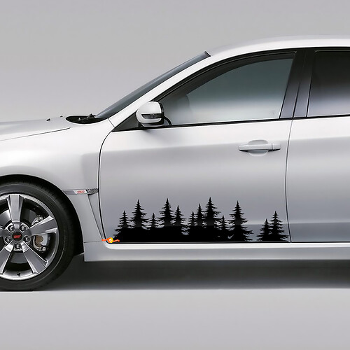 Suba personalizado árbol bosque vinilo calcomanía pegatina gráfico WRX STI Forester