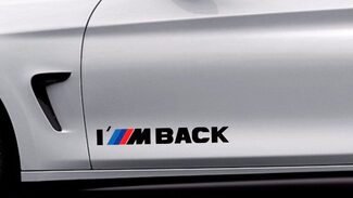 BMW I M BACK M Power Performance Calcomanía adhesiva con gráficos
