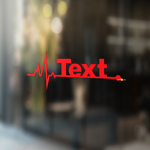 Calcomanía de vinilo con letras estilo ritmo cardiaco para ventana Gráfica para Jeep Wrangler