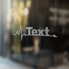 Calcomanía de vinilo con letras estilo ritmo cardiaco para ventana Gráfica para Jeep Wrangler 2