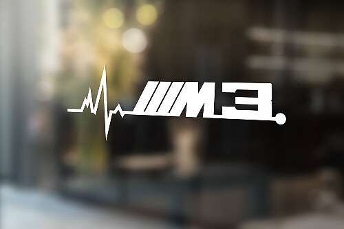 BMW M3 está en mi gráfico de calcomanías adhesivas para ventana de sangre
