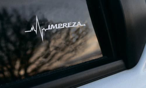 Calcomanía de Vinilo para Ventana Heartbeat Impreza para Subaru