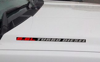 Calcomanía de vinilo para capó de 6.6L TURBO DIESEL: Duramax Chevrolet GMC Sierra (Bloque)