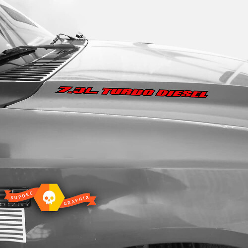 Juego de calcomanías de vinilo para capó 7.3L Turbo Diesel para Musclecar Power Stroke