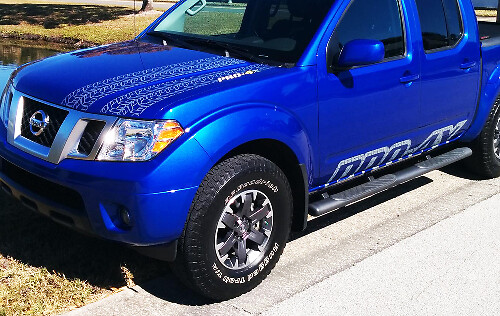 Kit de vinilos para capó y laterales Pro-4X para Nissan Frontier 2016