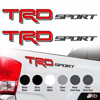 Toyota TRD Sport 2016 2017 Tacoma Tundra Camión Calcomanía Vinilo 2 Calcomanías Pegatina Rojo