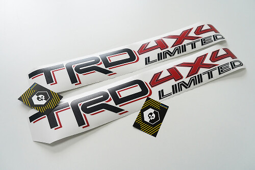 Juego de adhesivos de vinilo lateral para caja estilo TRD 4x4 Limited para Toyota Tacoma Tundra