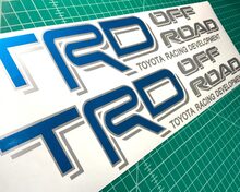 Toyota TRD 4X4 Off Road Tacoma Tundra Truck Calcomanías Pegatinas Azul Brillante Metálico 3