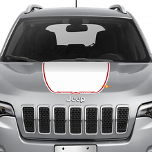Calcomanía de vinilo estilo capó Trailhawk para Jeep Cherokee 3