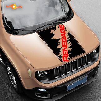 Calcomanía gráfica de vinilo con logotipo de salpicadura lateral para capó y lateral de Jeep Renegade de 2 colores
