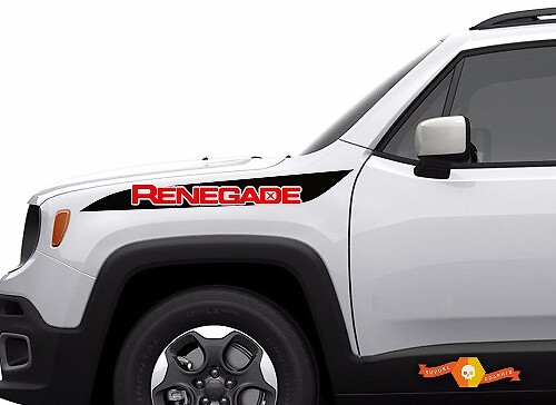 2 colores Jeep Renegade Hood Stripe Graphic vinilo calcomanía lateral