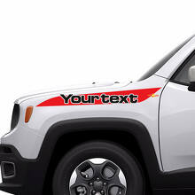2 colores Jeep Renegade Hood Stripe Graphic vinilo calcomanía lateral 2
