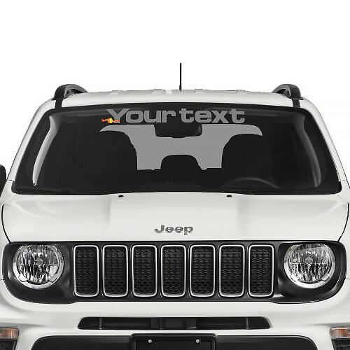 Gráfica de Banner de Parabrisas Salpicadura Lateral Gráfica Raspada Vinilo Autoadhesivo para Jeep Renegade 1