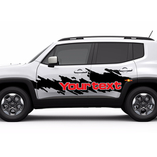 Gráfica de Banner de Parabrisas Salpicadura Lateral Gráfica Raspada Vinilo Autoadhesivo para Jeep Renegade 4