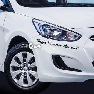 Calcomanía con letras, pegatina, emblema, logotipo, acento de vinilo para Hyundai
