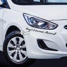 Calcomanía con letras, pegatina, emblema, logotipo, acento de vinilo para Hyundai
 2