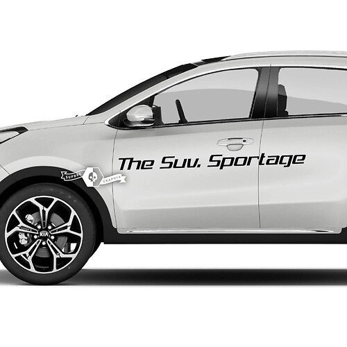 Calcomanía con letras, pegatina, emblema, logotipo, vinilo para Kia SPORTAGE
