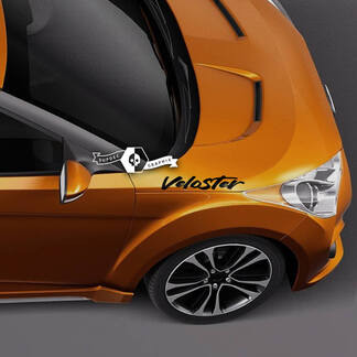 Par de calcomanías con letras para capó, emblema, logotipo, Veloster de vinilo para Hyundai
 1
