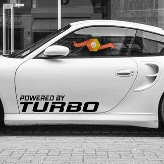 Powered By TURBO Decal Sticker Vinilo Racing Car emblem Fit Porsche 911 996 PT16