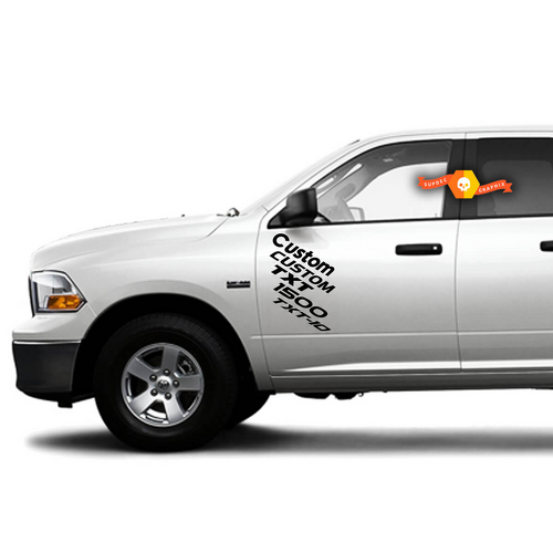 Kit de pegatinas gráficas para puerta lateral personalizada para Dodge Ram 1500 srt 10 Hemi