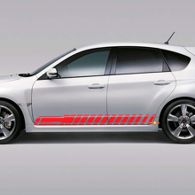 Kit de adhesivos de vinilo con franjas laterales a cuadros para Subaru Impreza Hatchback WRX STI 2007-12_3