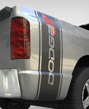 Kit de calcomanías de vinilo con franjas laterales traseras de marca para Dodge Ram 1500-3500_3