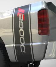 Kit de calcomanías de vinilo con franjas laterales traseras de marca para Dodge Ram 1500-3500_4