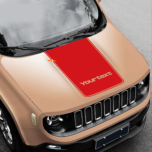 Adhesivo Vinilo de Tira Ancha Personalizada para Capó para Jeep Renegade