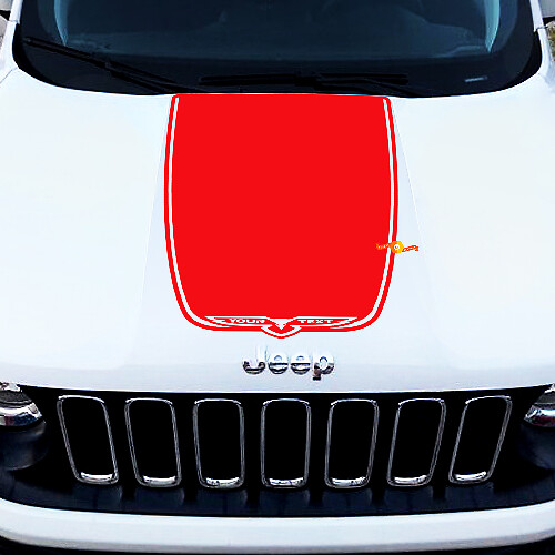 Calcomanía de vinilo con letras personalizadas y gráfico estilo Hawk para capó de Jeep Cherokee