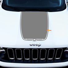 Calcomanía de vinilo con letras personalizadas y gráfico estilo Hawk para capó de Jeep Cherokee 2