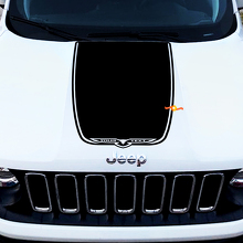 Calcomanía de vinilo con letras personalizadas y gráfico estilo Hawk para capó de Jeep Cherokee 3