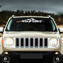 Calcomanía de vinilo con gráfico de montaña para parabrisas para Jeep Renegade 3