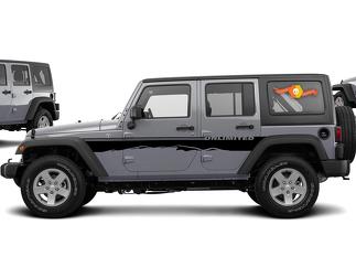 Jeep Wrangler Unlimited 2008-2017 TREK SOLID Stripe Pro Series Calcomanías