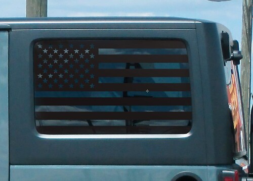 Adhesivo Vinilo con Bandera de EE.UU. para Ventana Trasera Lateral de Jeep Wrangler