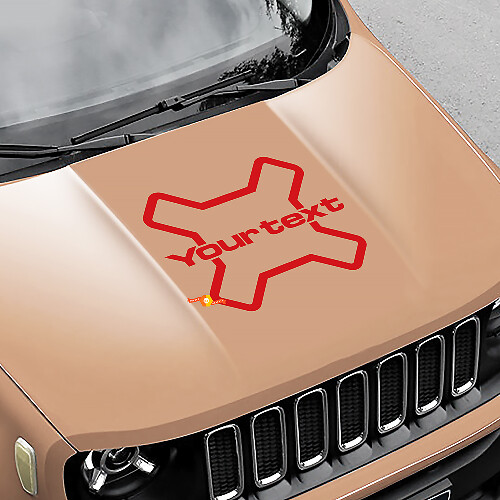 Pegatina adhesiva de vinilo con gráfico de logo para capó lateral camuflaje para Jeep Renegade
