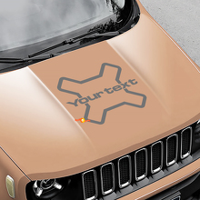 Pegatina adhesiva de vinilo con gráfico de logo para capó lateral camuflaje para Jeep Renegade 2