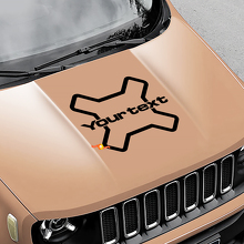 Pegatina adhesiva de vinilo con gráfico de logo para capó lateral camuflaje para Jeep Renegade 3