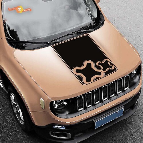 Jeep Renegade Hood Logo Gráfico Vinilo Calcomanía Calcomanía Lateral Camuflaje