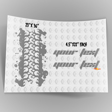 Calcomanía de Vinilo con Letras y Gráfico de Huella de Neumático para Capó para Jeep Wrangler TJ LJ JK 2