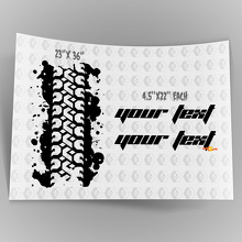 Calcomanía de Vinilo con Letras y Gráfico de Huella de Neumático para Capó para Jeep Wrangler TJ LJ JK 3