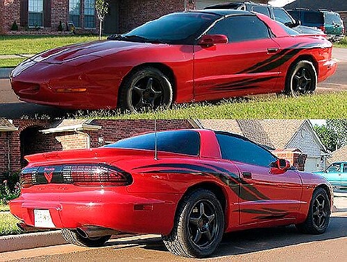 Kit de Pegatinas de Vinilo con Rayas Laterales Estilo Tribal Wave para Pontiac Firebird Trans Am