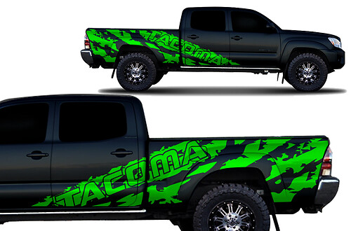 Adhesivo Vinilo de Lado Estilo Rasgado de Marca para Toyota Tacoma 2005-2018