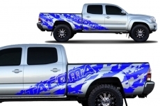 Toyota Tacoma 2005-2018 Cama larga Etiqueta adhesiva personalizada de medio lado Envoltura para camión 4 puertas
 2