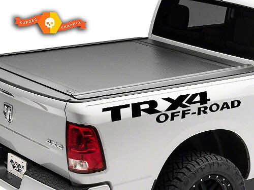 2X Dodge TRX 4 OFF ROAD DECAL RAM 1500 2500 Pegatinas de vinilo para gráficos laterales