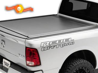 Dodge Ram Rebel Logo lateral contorno Flare Truck vinilo calcomanía gráfico Off Road Bed Pickup
