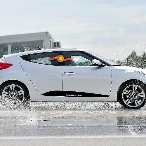 Calcomanía de vinilo con letras y franjas laterales para Hyundai Veloster 2011-2020